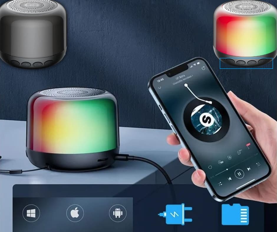 Joyroom JR-ML03 Mini RGB Bluetooth højttaler med et fascinerende design