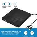 005 Eksternt optisk USB-C/USB-drev med SD/TF-kortlæser - CD/DVD-afspilning og -brænding
