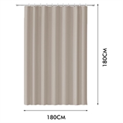 Badeforhæng CS 006 PEVA 180x180cm - Beige