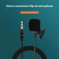 1.5m Lavalier Mikrofon med Låsbar 3,5mm TRS – Clip-On til Trådløse Systemer