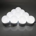 10-LED lyskæde til spejl / USB makeupspejl-lys