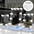 10-LED lyskæde til spejl / USB makeupspejl-lys