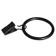 10-Pak Badeforhængsringe med Clips - Sort