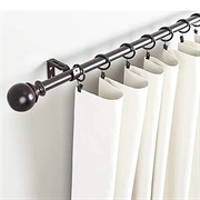 10-Pak Badeforhængsringe med Clips - Sort