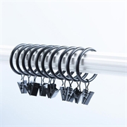 10-Pak Badeforhængsringe med Clips