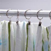 10-Pak Badeforhængsringe med Clips