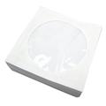 CD/DVD-konvolut med vindue, papir - pakke med 100 stk - 12x12cm - Hvid