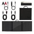 100W bærbart 3-foldet solcellepanel og oplader til camping og vandreture - IP65 - Sort