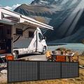 100W bærbart 3-foldet solcellepanel og oplader til camping og vandreture - IP65 - Sort