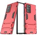 Armor Series Samsung Galaxy Note20 Ultra Hybrid Cover med Stand - Rød