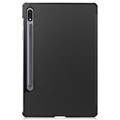 Tri-Fold Series Samsung Galaxy Tab S7/S8 Folio Taske - Sort