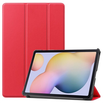 Tri-Fold Series Samsung Galaxy Tab S7/S8 Folio Taske - Rød