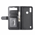 Motorola Moto E6s Pung med Stand - Sort