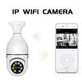 1080P WiFi PTZ-overvågningskamera med E27-pæresokkel og nattesyn - hvid