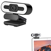 1080p Full HD Webcam med Mikrofon og LED-udfyldningslys A55