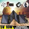 10W foldbar USB-soloplader/powerbank med 4 paneler - camouflage