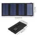 10W foldbar USB-soloplader/powerbank med 4 paneler - camouflage