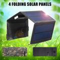 10W foldbar USB-soloplader/powerbank med 4 paneler - camouflage