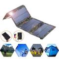 10W foldbar USB-soloplader/powerbank med 4 paneler - camouflage