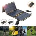 10W foldbar USB-soloplader/powerbank med 4 paneler - camouflage