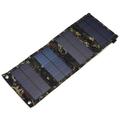 10W foldbar USB-soloplader/powerbank med 4 paneler - camouflage