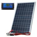 10W solcellepanel-batteriopladersæt med 10A laderegulator til portåbnere