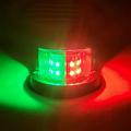 12-LED navigationslys til både, lystbåde og sejlbåde - IP67 - rød / grøn