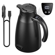 12V/24V elektrisk vandkoger til bilen med intelligent temperaturregulering - 1200ml - sort