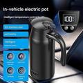 12V/24V elektrisk vandkoger til bilen med intelligent temperaturregulering - 800ml - sort