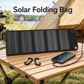 12W solcelleoplader med 5 udgange til camping og udendørs brug