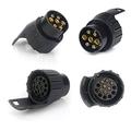 13-pol til 7-pol traileradapter 12V - 2 stk. - Sort