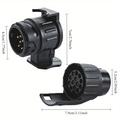 13-pol til 7-pol traileradapter 12V - 2 stk. - Sort