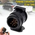 13-pol til 7-pol traileradapter 12V - 2 stk. - Sort