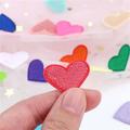 15 Stk. Farverige Hjerte Strygemærker - Til Tøj & Tilbehør