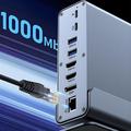 15-i-1 USB-C-dockingstation med stativ - grå