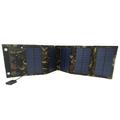 15W foldbar USB-soloplader/powerbank med 5 paneler - camouflage