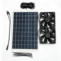 15W solcellepanel med dobbelt ventilator til kæledyrshus - IP68, 18V