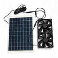 15W solcellepanel med dobbelt ventilator til kæledyrshus - IP68, 18V