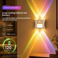 16-farvet RGB-LED-nattelys med farveovergang og bevægelsessensor - lysprojektion opad/nedad
