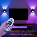 16-farvet RGB-LED-nattelys med farveovergang og bevægelsessensor - lysprojektion opad/nedad - hvid