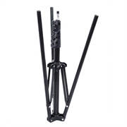 18" dæmpbar LED-ringlampe til skrivebord med tripod og telefonholder - sort