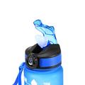 1L sportsvandflaske med tidsmåler Vandkande Lækagesikker drikkekedel til kontor, skole og camping (BPA-fri) - blå/lilla