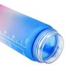 1L sportsvandflaske med tidsmåler Vandkande Lækagesikker drikkekedel til kontor, skole og camping (BPA-fri) - blå/lilla