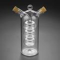 2-i-1 glasflaske til olie og eddike - 350ml/80ml kapacitet - BPA-fri