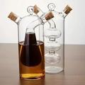 2-i-1 glasflaske til olie og eddike - 350ml/80ml kapacitet - BPA-fri