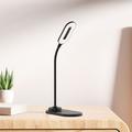 2-i-1 LED-bordlampe med 15W hurtig trådløs oplader - sort