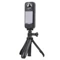 2-i-1 mini-stativ og selfiestang til DJI, Insta360 og GoPro - sort