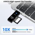 2-i-1 USB-A 3.0 Til SD / TF Kortlæser - sort