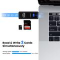 2-i-1 USB-A 3.0 Til SD / TF Kortlæser - sort