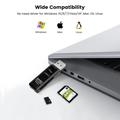 2-i-1 USB-A 3.0 Til SD / TF Kortlæser - sort